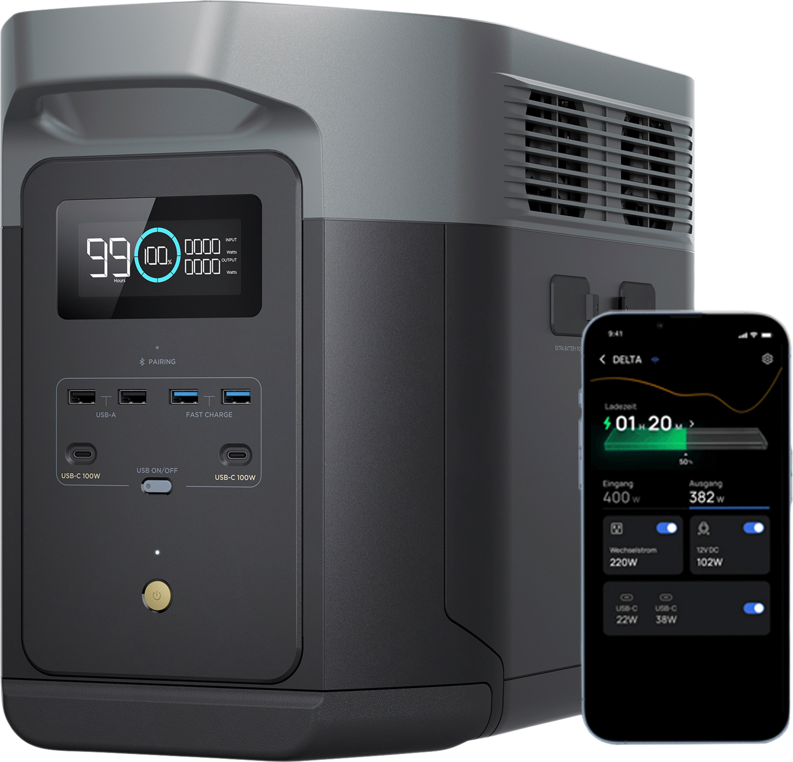 EcoFlow Delta 2 Max 1000 W - Berger Camping