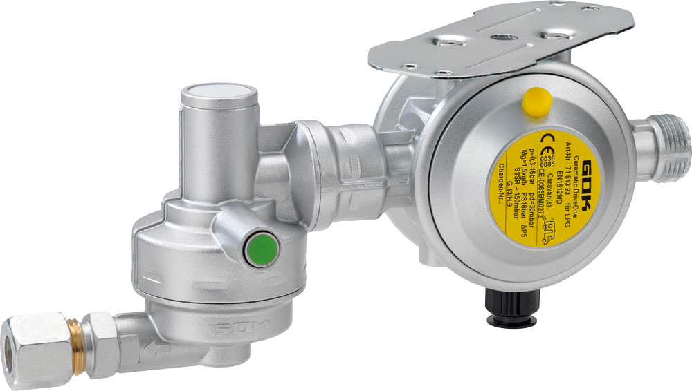 GOK Caramatic DriveOne safety gas pressure regulator - Berger Camping