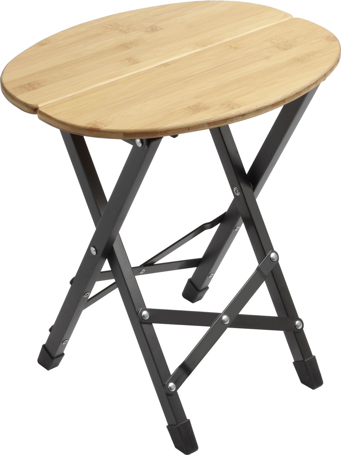 Folding Stool Black/Brown Brunner Twisty Bamboo Oval - Berger Camping